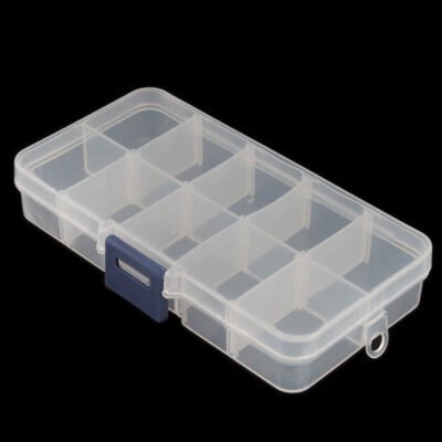 Clear Plastic Box 10 Grids - Image 2