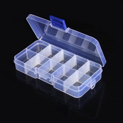 Clear Plastic Box 10 Grids - Image 3