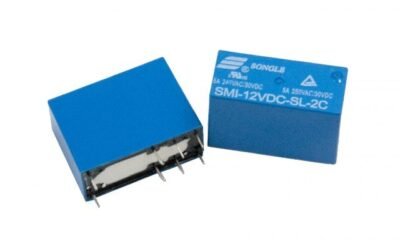 SONGLE Relay SMI-12VDC-SL-2C 5A 250VAC/30VDC 8-Pins 2-NO 2-NC Blue