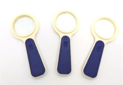 LJ-008 Magnifying Glass 60mm Diameter With White Light Source Hand Held Magnifying Glass With LED Jewelry Magnifier Repair Tool Sets