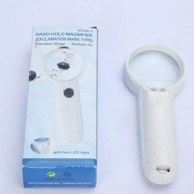 50mm Diameter Handheld Magnifier Glass MG6B-3 5X With 2 LED Flashlight For Jewelry Repair Tools Sets Reading Magnifying Glass