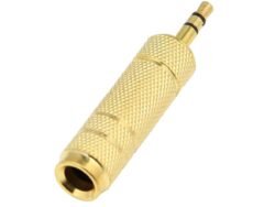 All-Metal 6.35mm 1/4'' 6.35 to 3.5mm Stereo Jack Headphone Adapter Convertor