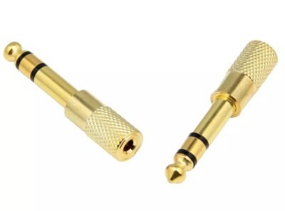 2PCs 3.5mm Jack Male to 6.35mm 1/4' Stereo Jack Headphone Adapter Convertor - Image 2
