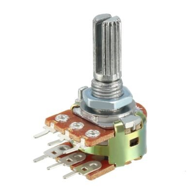 Dual Metal Potentiometer 100K Ohm 6-Pin