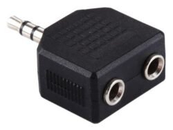 3.5mm Male to Dual 3.5mm Female Splitter Adapter