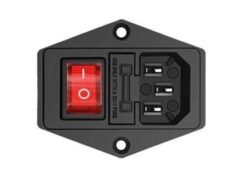 AC Power Plug Female With Fuse Compartment And ON/OFF Switch 250VAC 10A