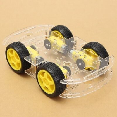 4WD Robot Car Chassis Kit with Speed Encoder Wheels 2 Floor