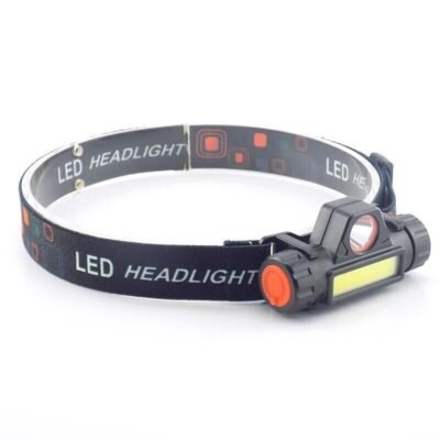 USB Rechargeable Headlamp Flashlight LED 2 Mode XPE & COB - Image 2