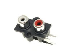 RCA Jack Audio Female Connector 2 Port for PCB (Vertical)