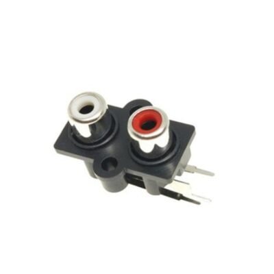 RCA Jack Audio Female Connector 2 Port for PCB (Vertical)