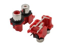RCA Jack Audio Female Connector 2 Port for PCB (Vertical)