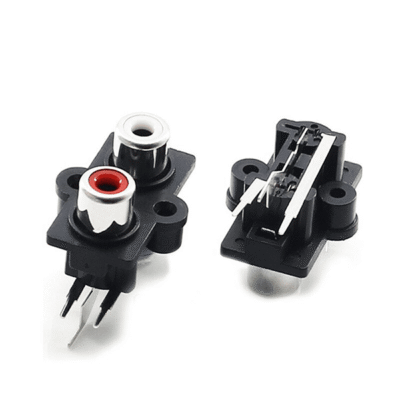 RCA Jack Audio Female Connector 2 Port for PCB (Vertical) - Image 2