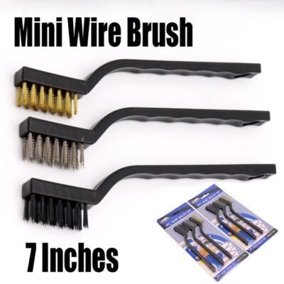 Wire Brush Set - Black - 3 Pcs - Image 2