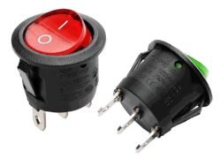 KCD1 ON/OFF Rocker Switch 3Pins 6A/250VAC 10A/125VAC 20mm with LED