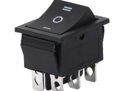 Rocker Switch On-Off-On 16A 250VAC KCD4 6 Pin Dim: 25x21mm