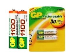 GP NI-MH Rechargeable Battery AAA 1100 mAH 1.2V (2PCS)